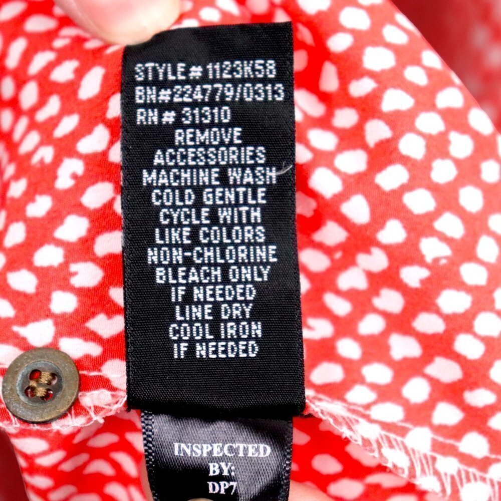 EUC A Byer Summer Dress Size Medium Red with Animal print‎ type polka dots - Picture 9 of 10